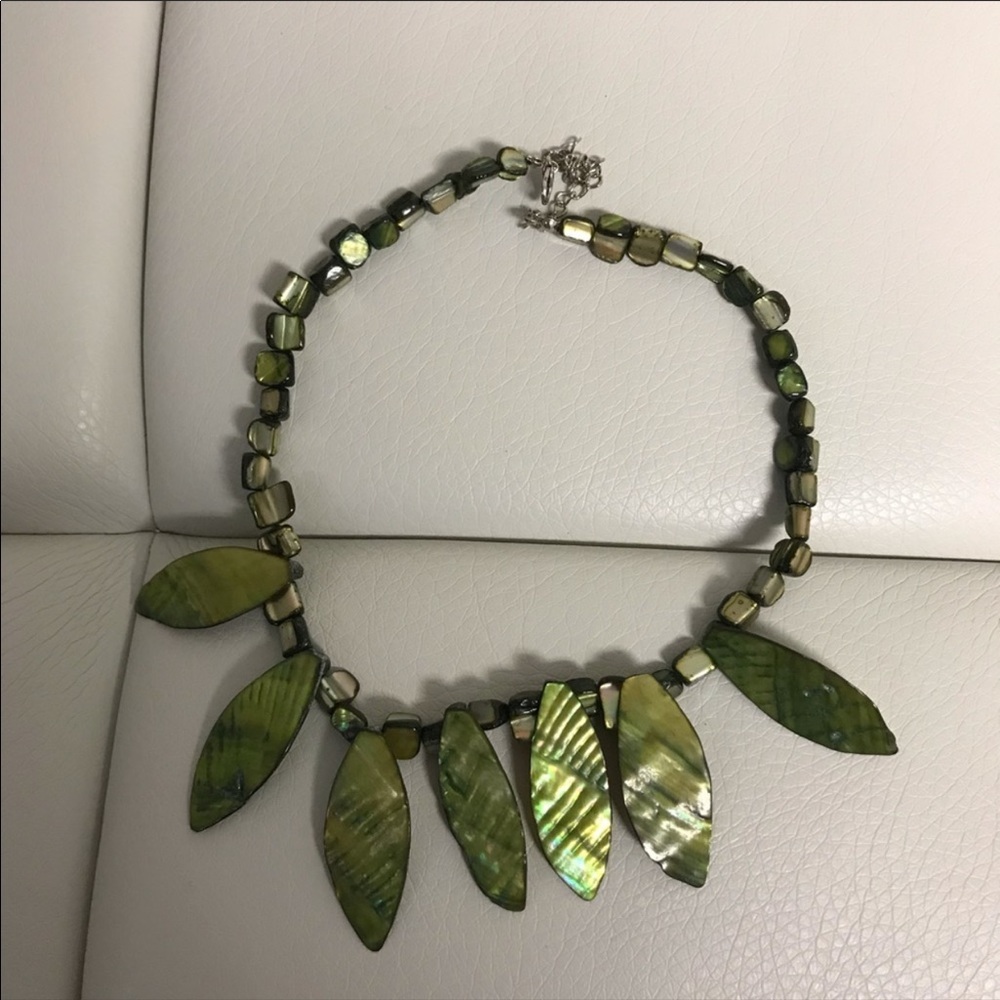 Olive green necklace only
